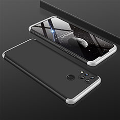 Realme C15用ハードケース プラスチック 質感もマット 前面と背面 360度 フルカバー M01 Realme シルバー・ブラック