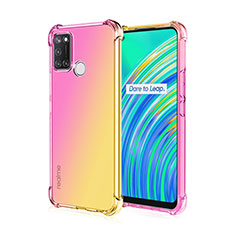 Realme C17用極薄ソフトケース シリコンケース 耐衝撃 全面保護 クリア透明 H02 Realme イエロー