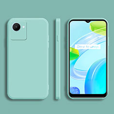 Realme C30s用360度 フルカバー極薄ソフトケース シリコンケース 耐衝撃 全面保護 バンパー Realme シアン