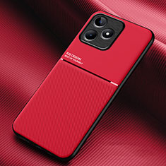 Realme C67用極薄ソフトケース シリコンケース 耐衝撃 全面保護 マグネット式 バンパー Realme レッド