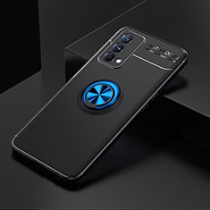 Realme GT Master 5G用極薄ソフトケース シリコンケース 耐衝撃 全面保護 アンド指輪 マグネット式 バンパー SD2 Realme ネイビー・ブラック