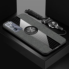 Realme GT Master Explorer 5G用極薄ソフトケース シリコンケース 耐衝撃 全面保護 アンド指輪 マグネット式 バンパー X03L Realme グレー