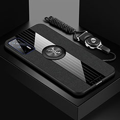 Realme GT Neo 2T 5G用極薄ソフトケース シリコンケース 耐衝撃 全面保護 アンド指輪 マグネット式 バンパー X03L Realme ブラック