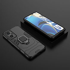 Realme GT Neo 3T 5G用ハイブリットバンパーケース プラスチック アンド指輪 マグネット式 KC2 Realme ブラック