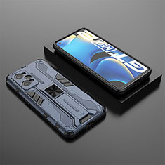 Realme GT Neo 3T 5G用ハイブリットバンパーケース スタンド プラスチック 兼シリコーン カバー マグネット式 KC2 Realme ネイビー