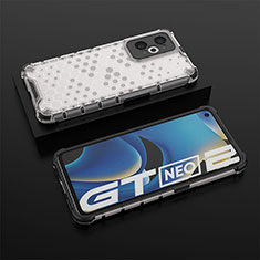 Realme GT Neo 3T 5G用360度 フルカバー ハイブリットバンパーケース クリア透明 プラスチック カバー AM2 Realme ホワイト