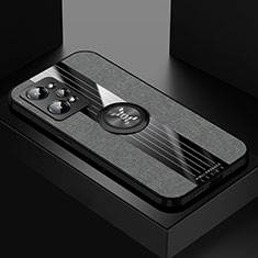 Realme GT Neo 3T 5G用極薄ソフトケース シリコンケース 耐衝撃 全面保護 アンド指輪 マグネット式 バンパー X01L Realme グレー