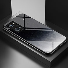 Realme GT Neo 3T 5G用ハイブリットバンパーケース プラスチック パターン 鏡面 カバー LS1 Realme グレー