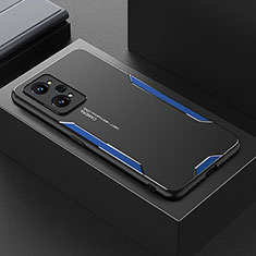 Realme GT Neo 3T 5G用ケース 高級感 手触り良い アルミメタル 製の金属製 兼シリコン カバー PB1 Realme ネイビー