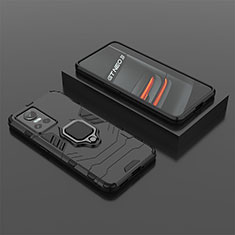 Realme GT Neo3 5G用ハイブリットバンパーケース プラスチック アンド指輪 マグネット式 KC2 Realme ブラック