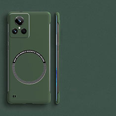 Realme GT Neo3 5G用ハードケース プラスチック 質感もマット フレームレス カバー Mag-Safe 磁気 Magnetic Realme モスグリー