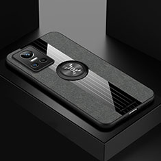 Realme GT Neo3 5G用極薄ソフトケース シリコンケース 耐衝撃 全面保護 アンド指輪 マグネット式 バンパー X01L Realme グレー