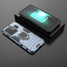 Realme GT3 5G用ハイブリットバンパーケース プラスチック アンド指輪 マグネット式 Realme ネイビー