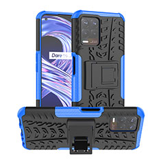 Realme Narzo 50 4G用ハイブリットバンパーケース スタンド プラスチック 兼シリコーン カバー JX1 Realme ネイビー