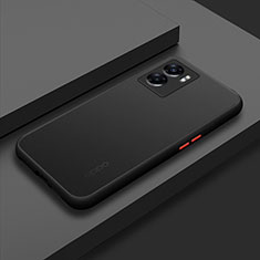 Realme Narzo 50 5G用ハイブリットバンパーケース クリア透明 プラスチック カバー Realme ブラック
