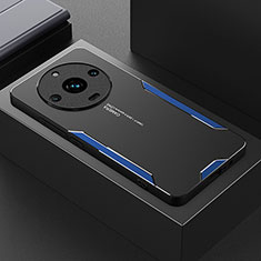 Realme Narzo 60 5G用ケース 高級感 手触り良い アルミメタル 製の金属製 兼シリコン カバー PB1 Realme ネイビー
