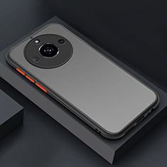 Realme Narzo 60 5G用ハイブリットバンパーケース クリア透明 プラスチック カバー P01 Realme ブラック