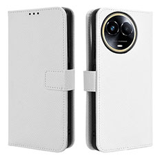 Realme Narzo 60x 5G用手帳型 レザーケース スタンド カバー BY1 Realme ホワイト