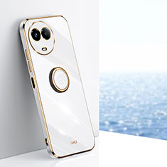 Realme Narzo 60x 5G用極薄ソフトケース シリコンケース 耐衝撃 全面保護 アンド指輪 マグネット式 バンパー XL1 Realme ホワイト