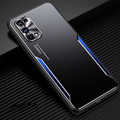 Realme Q2 Pro 5G用ケース 高級感 手触り良い アルミメタル 製の金属製 カバー M01 Realme ネイビー