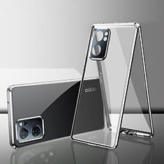 Realme Q5i 5G用ケース 高級感 手触り良い アルミメタル 製の金属製 360度 フルカバーバンパー 鏡面 カバー Realme シルバー