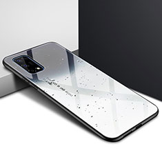Realme V15 5G用ハイブリットバンパーケース プラスチック 鏡面 カバー Realme グレー