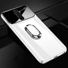 Realme X2 Pro用ハードケース プラスチック 質感もマット アンド指輪 マグネット式 A02 Realme ホワイト