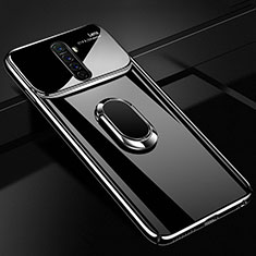 Realme X2 Pro用ハードケース プラスチック 質感もマット アンド指輪 マグネット式 A02 Realme ブラック