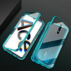 Realme X2 Pro用ケース 高級感 手触り良い アルミメタル 製の金属製 360度 フルカバーバンパー 鏡面 カバー M01 Realme グリーン