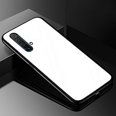 Realme X50m 5G用ハイブリットバンパーケース プラスチック 鏡面 カバー M01 Realme ホワイト