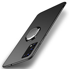 Realme X7 5G用ハードケース プラスチック 質感もマット アンド指輪 マグネット式 A01 Realme ブラック