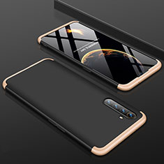 Realme XT用ハードケース プラスチック 質感もマット 前面と背面 360度 フルカバー M01 Realme ゴールド・ブラック
