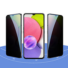 Samsung Galaxy A02s用反スパイ 強化ガラス 液晶保護フィルム S09 サムスン クリア
