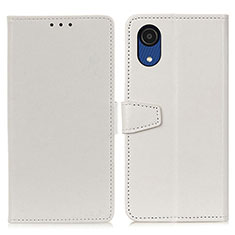 Samsung Galaxy A03 Core用手帳型 レザーケース スタンド カバー A06D サムスン ホワイト