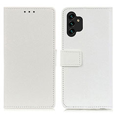 Samsung Galaxy A04s用手帳型 レザーケース スタンド カバー M08L サムスン ホワイト