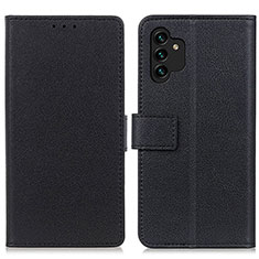 Samsung Galaxy A04s用手帳型 レザーケース スタンド カバー M08L サムスン ブラック