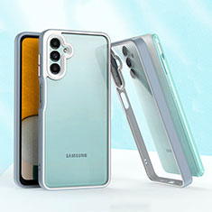 Samsung Galaxy A04s用ハイブリットバンパーケース プラスチック 兼シリコーン カバー QW1 サムスン ラベンダーグレー