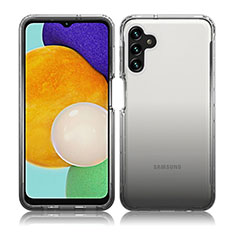 Samsung Galaxy A04s用前面と背面 360度 フルカバー 極薄ソフトケース シリコンケース 耐衝撃 全面保護 バンパー 勾配色 透明 JX1 サムスン ブラック