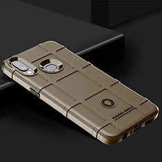 Samsung Galaxy A10s用360度 フルカバー極薄ソフトケース シリコンケース 耐衝撃 全面保護 バンパー J02S サムスン ブラウン