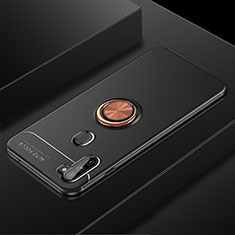 Samsung Galaxy A11用極薄ソフトケース シリコンケース 耐衝撃 全面保護 アンド指輪 マグネット式 バンパー サムスン ゴールド・ブラック