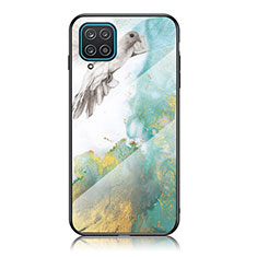 Samsung Galaxy A12 5G用ハイブリットバンパーケース プラスチック パターン 鏡面 カバー サムスン グリーン