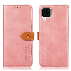 Samsung Galaxy A12 5G用手帳型 レザーケース スタンド カバー N07P サムスン ピンク