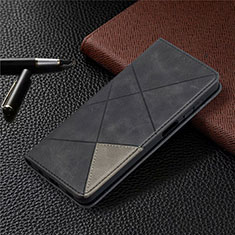 Samsung Galaxy A12用手帳型 レザーケース スタンド カバー L01 サムスン ブラック