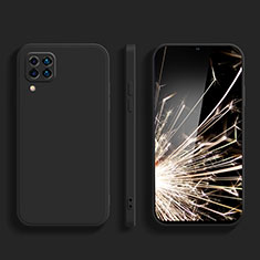 Samsung Galaxy A12用360度 フルカバー極薄ソフトケース シリコンケース 耐衝撃 全面保護 バンパー S02 サムスン ブラック