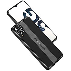 Samsung Galaxy A12 Nacho用ケース 高級感 手触り良い アルミメタル 製の金属製 兼シリコン カバー JL1 サムスン ブラック