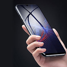 Samsung Galaxy A12 Nacho用強化ガラス フル液晶保護フィルム F07 サムスン ブラック