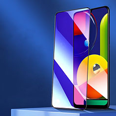 Samsung Galaxy A12 Nacho用強化ガラス フル液晶保護フィルム アンチグレア ブルーライト F02 サムスン ブラック