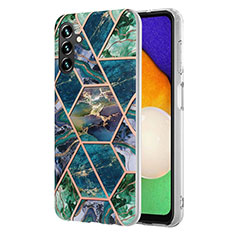 Samsung Galaxy A13 5G用シリコンケース ソフトタッチラバー バタフライ パターン カバー Y01B サムスン モスグリー