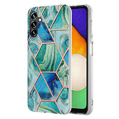 Samsung Galaxy A13 5G用シリコンケース ソフトタッチラバー バタフライ パターン カバー Y01B サムスン グリーン
