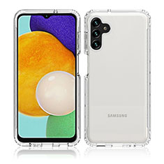 Samsung Galaxy A13 5G用前面と背面 360度 フルカバー 極薄ソフトケース シリコンケース 耐衝撃 全面保護 バンパー 勾配色 透明 JX1 サムスン クリア